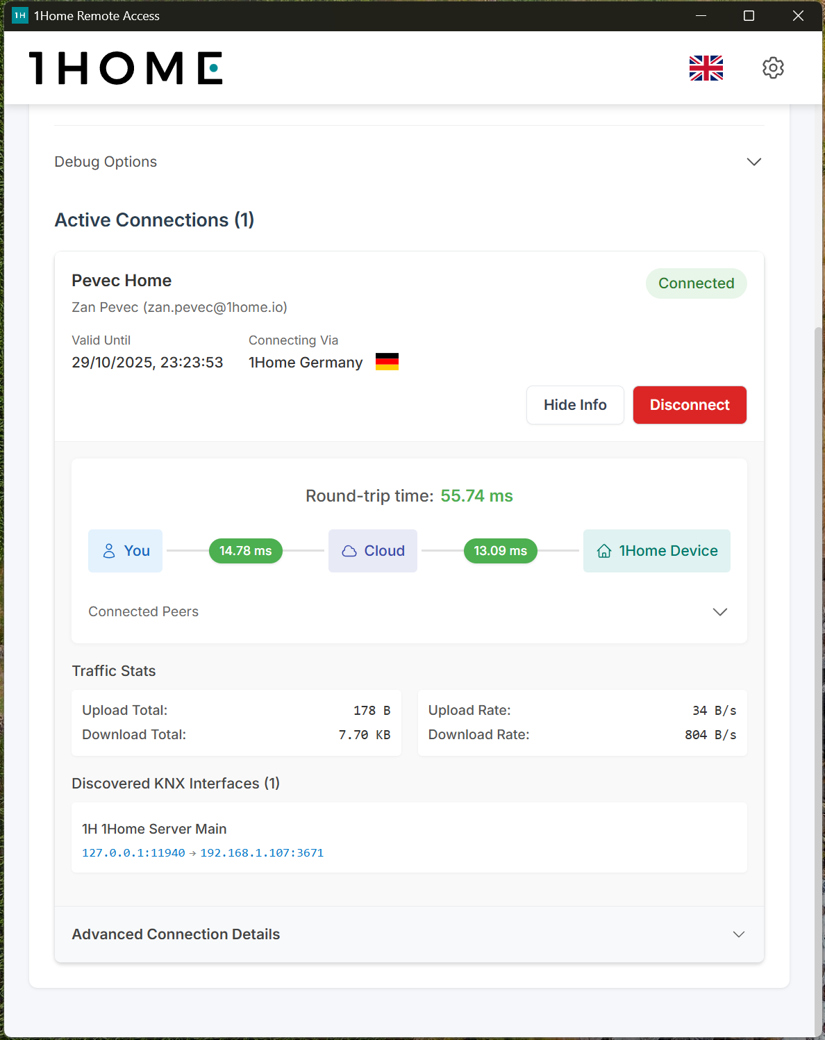 Acceso remoto KNX no configurado