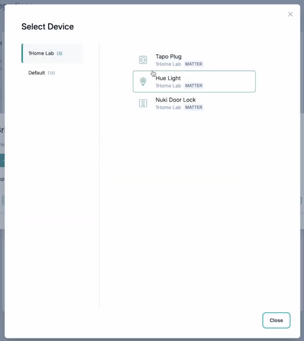 Seleccione el dispositivo IoT