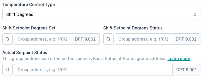 Temperature Control Type: Shift Degrees