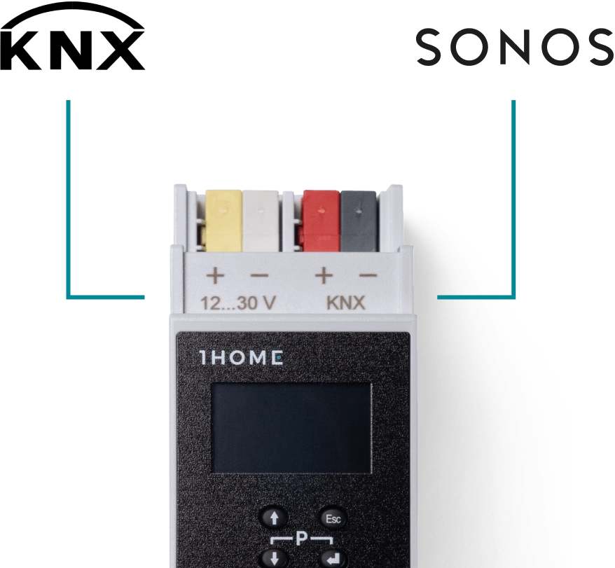 Conexión KNX Sonos simplificada con 1Home